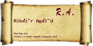 Ribár Agád névjegykártya
